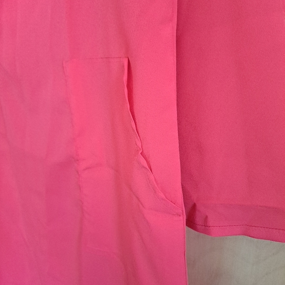 Women's NWT Summer Beach Shirt Dress Cover-up Loose Dress Coral Shrimp Color L. - Picture 4 of 5